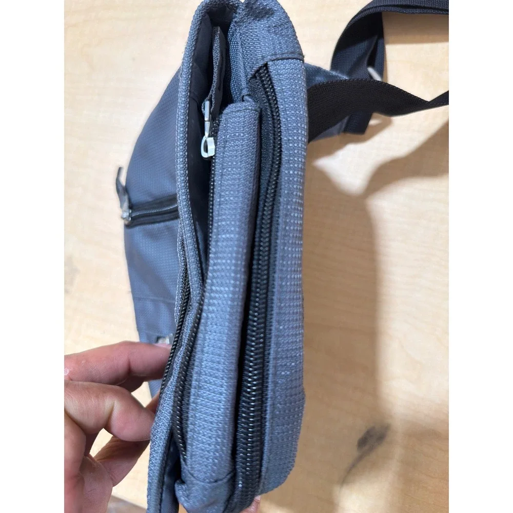 SwissGear Grey Crossbody Sling Bag Multi Pocket Travel Tech Messenger Bag